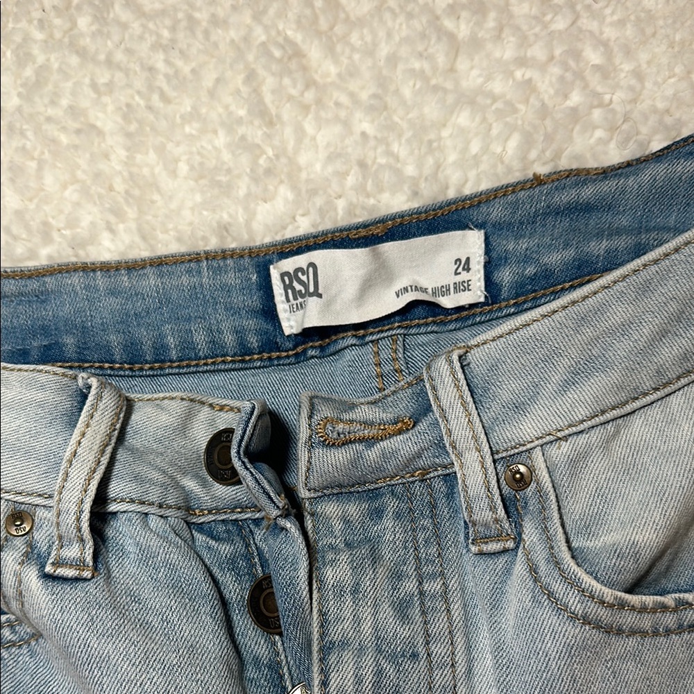 RSQ Vintage High Rise Light Wash Jeans